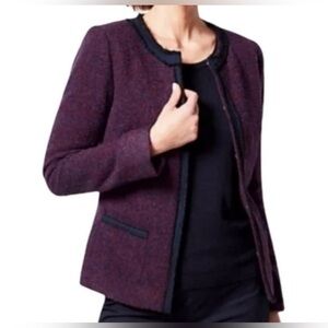 Nwt-TALBOTS Women's Tweed Jacket Wool Blend-16